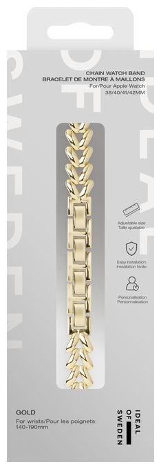 Armband 10 mm Apple Watch 38/40/41/42 (Series10)  Delicate Chain Watch Band (Gold) 