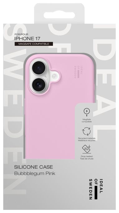 Silicone Case MagSafe Cover für Apple iPhone 17 (Bubblegum Pink) 