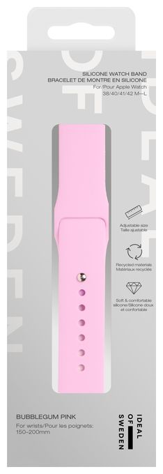 Armband 20 mm Apple Watch 38/40/41/42 (Series10) - M/L  IDSWB-3842-ML-498 (Pink) 