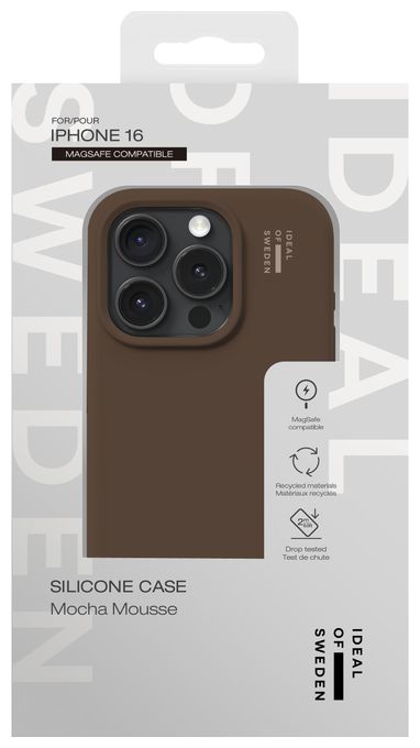 Silicone Case MagSafe Cover für Apple iPhone 16 (Mocha Mousse) 