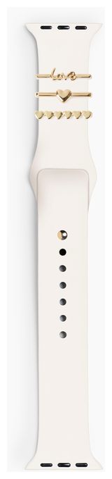 Armband 20 mm Apple Watch 38/40/41/42 (Series10) - M/L  Silicone Watch Band (Weiß) 
