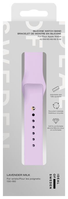 Armband 20 mm Apple Watch 42/44/45/46/49 - S/M  Silicone Watch Band (Violett) 