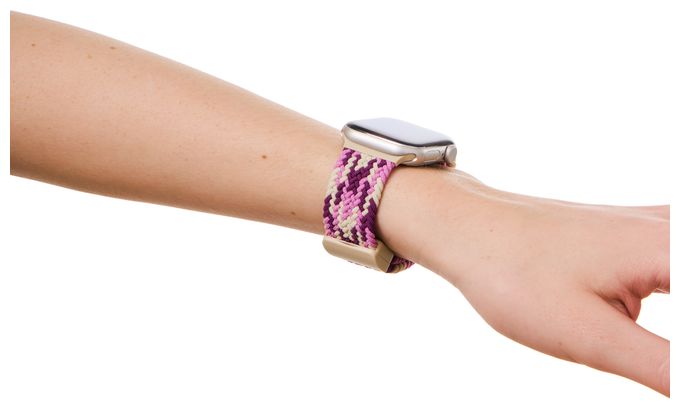 Armband 20 mm Apple Watch 42/44/45/46/49  Soft Braid Watch Band (Pink) 