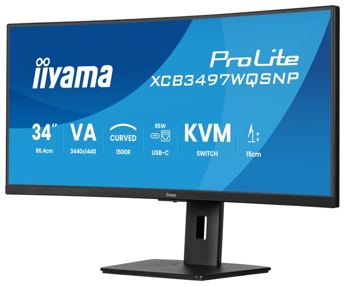 Quad HD Monitor 86,4 cm (34 Zoll) 21:9 350 cd/m²  ProLite XCB3497WQSNP-B1 (Schwarz) 