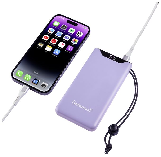 Powerbank, 10.000 mAh, Power Delivery & Quick Charge, lila 