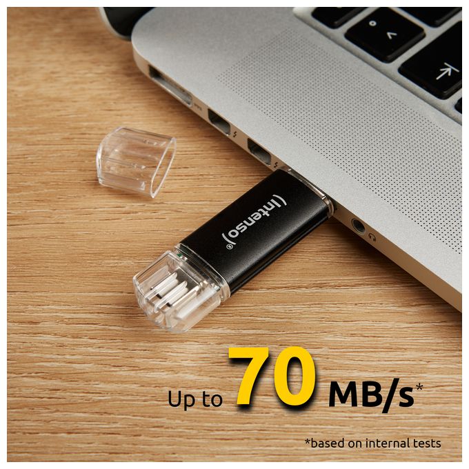 USB Type-A / USB Type-C Stick 128 GB  Twist Line (Anthrazit) 