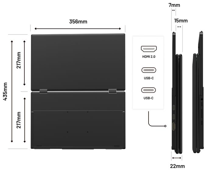 Full HD Monitor 39,6 cm (15.6 Zoll) 16:9 20 ms 250 cd/m²  JN-DMD-IPS156F (Schwarz) 