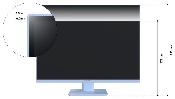 Full HD Monitor 60,5 cm (23.8 Zoll) 16:9 0,5 ms 300 cd/m²  JN-I238FHD120F-HSP-BB (Blau) 