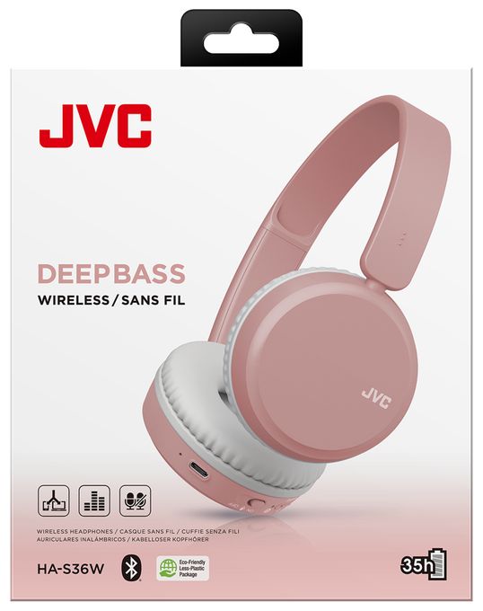 Over Ear Bluetooth Kopfhörer kabellos 35 h Laufzeit  HA-S36W (Pink) 