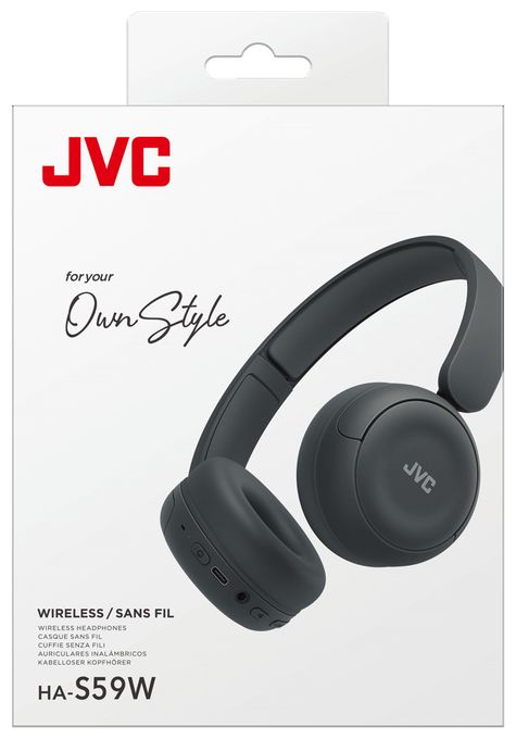 Ohraufliegender Bluetooth Kopfhörer kabelgebunden&kabellos 50 h Laufzeit USB Typ-C  HA-S59W (Schwarz) 