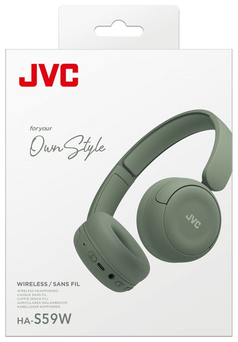 Ohraufliegender Bluetooth Kopfhörer kabelgebunden&kabellos 50 h Laufzeit USB Typ-C  HA-S59W (Grün) 