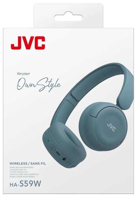 Ohraufliegender Bluetooth Kopfhörer kabelgebunden&kabellos 50 h Laufzeit  HA-S59W (Blau) 
