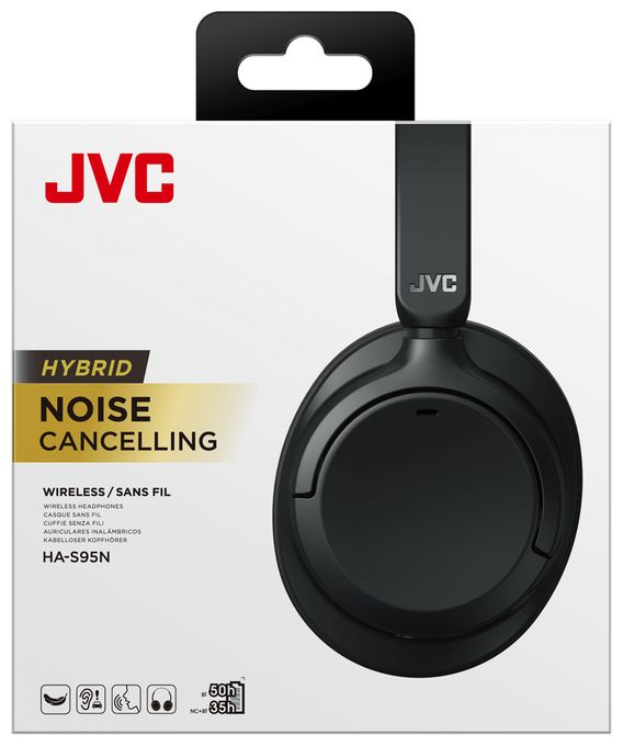 Over Ear Bluetooth Kopfhörer kabelgebunden&kabellos 50 h Laufzeit  ‎HA-S95N (Schwarz) 