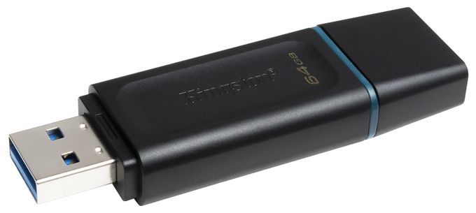 USB Typ-A Stick 64 GB  DataTraveler Exodia (Schwarz, Türkis) 