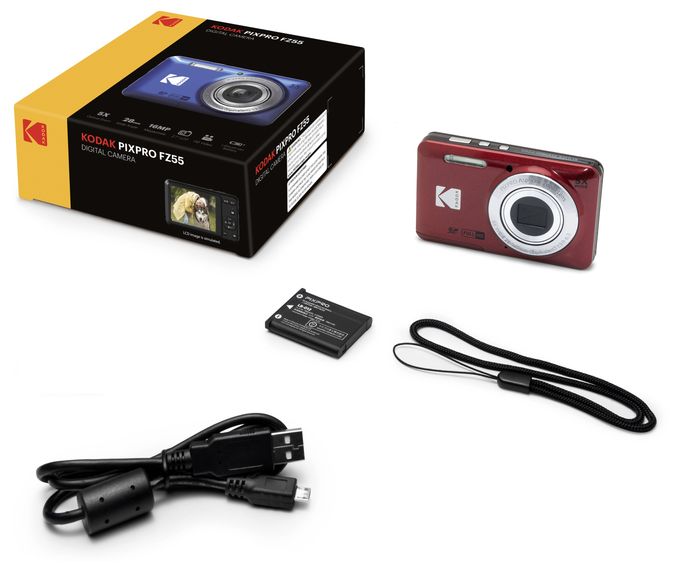 Kompaktkamera 5x Opt. Zoom  Pixpro FZ55 (Rot) 