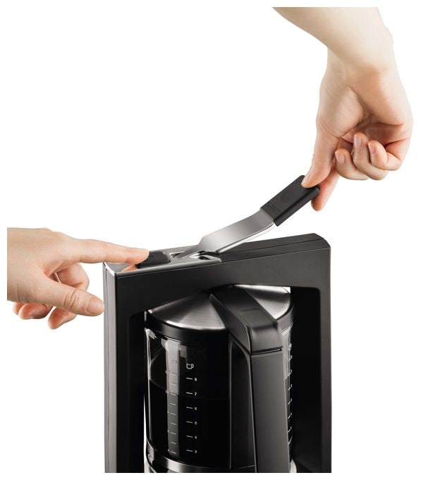 12 Tassen Filterkaffeemaschine 1,2 l  KM4689 T 8.2 Druckbrüh-Automat (Schwarz) 