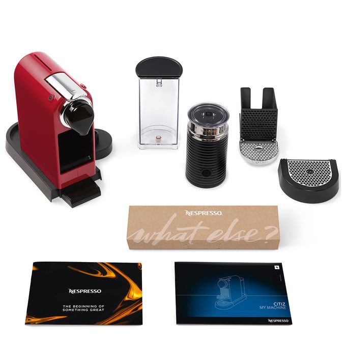 Nespresso Kapselmaschine 19 bar 1,0 l  XN7615 CitiZ&Milk (Rot) 