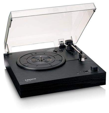 Audio-Plattenspieler mit Riemenantrieb  LS-15BK (Schwarz) 