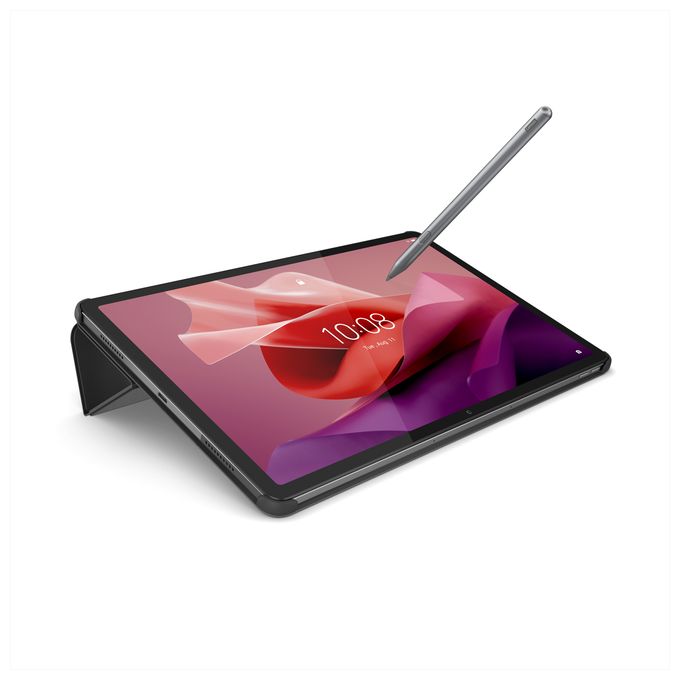 Folio aus Kunststoff für Lenovo Tab P12 bis 32 cm (12.6") (Grau) Folio Case 