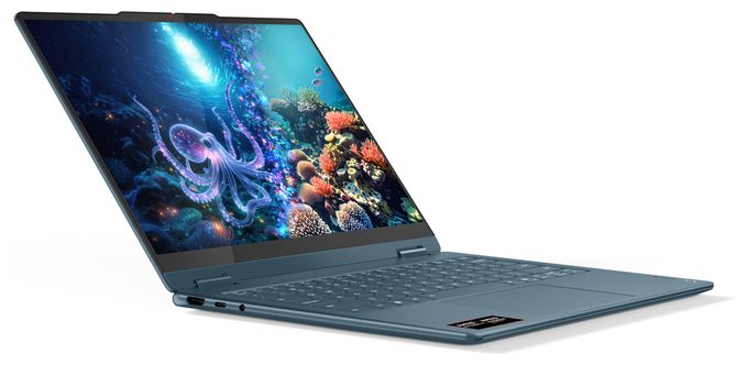 WUXGA Notebook 35,6 cm (14 Zoll) 1920 x 1200 Pixel 512 GB SSD Windows 11 Home AMD Ryzen 5 max. 4,8 GHz  Yoga 7 4AKP10 Copilot+ (Türkis) 
