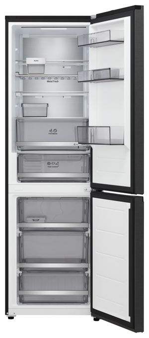 220 l / 113 l Kühl-Gefrierkombi freistehend 108 kWh Jahr  GBBS716AEV (Schwarz) 