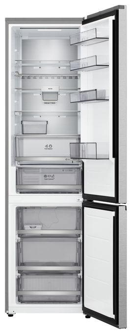 262 l / 113 l Kühl-Gefrierkombi freistehend NoFrost 112 kWh Jahr  GBBS726AMB (Silber) 