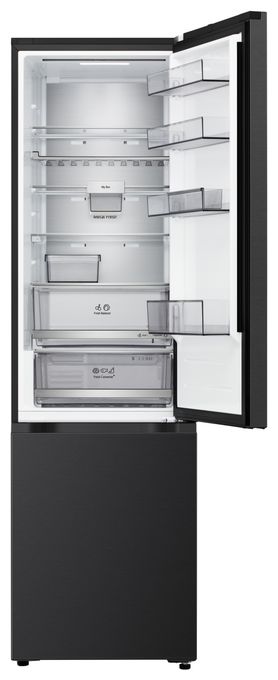 262 l / 113 l Kühl-Gefrierkombi freistehend NoFrost 112 kWh Jahr  GBBS727AEV (Schwarz) 