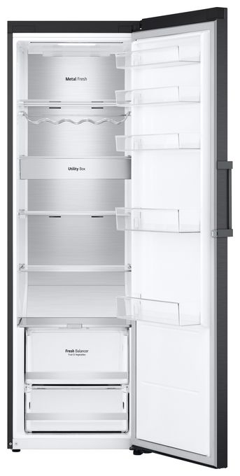 386 l / 386 l Kühlschrank freistehend EEK: C 77 kWh Jahr  GLM71MCCSX (Schwarz) 