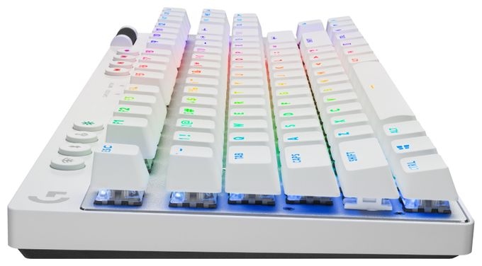 RGB-LED Gaming Tastatur RF Wireless + Bluetooth 2.4 GHz  Pro X TKL (Weiß) 