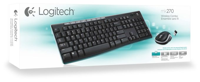 Home Tastatur RF Wireless 2.4 GHz  MK270 (Schwarz) 
