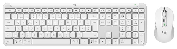 Büro Tastatur RF Wireless + Bluetooth 2.4 GHz  MK950 Signature Slim (Weiß) 