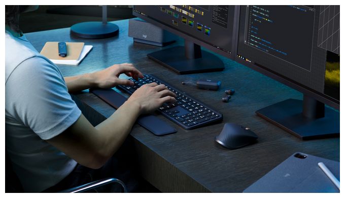 LED Büro Tastatur Bluetooth  MX Keys S Combo (Graphit) 