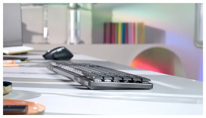 LED Büro Tastatur RF Wireless + Bluetooth 2.4 GHz  MX Mechanical (Graphit) 
