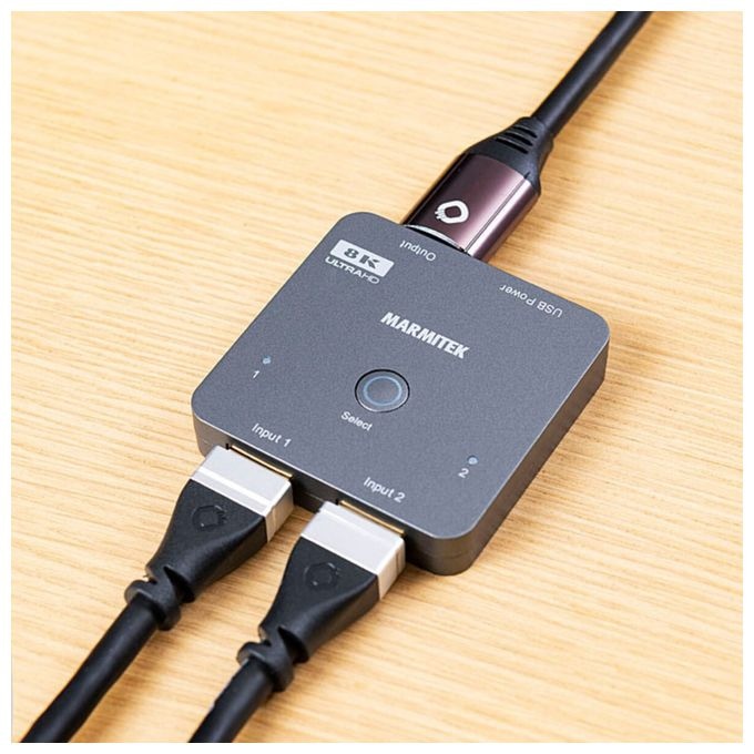 Connect 720 - HDMI Switch 8K 60Hz - 4K 120Hz - HDMI 2.1 - 2 Eingänge / 1 Ausgang 