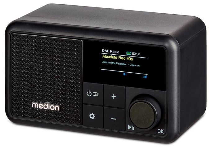 Bluetooth DAB+, UKW Radio Tragbar IPX1  Life S66822 (Schwarz) 
