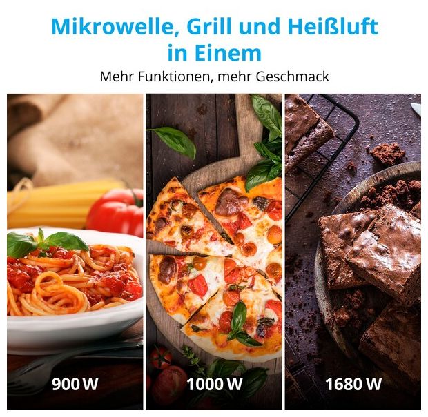 Freistehende Mikrowelle 900 W Größe: mittel 5 Stufen Grill  MD11493 (Schwarz) 