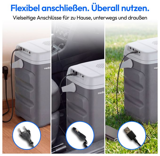 30 l Kühlbox  MD370030 (Silber, Weiß) 