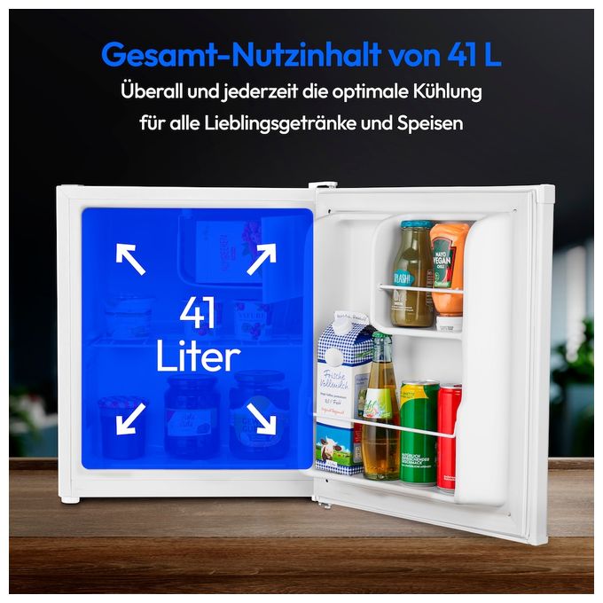 41 l Tischkühlschrank EEK: D 63 kWh Jahr  MD37724 (Weiß) 