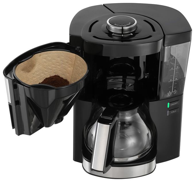 15 Tassen Filterkaffeemaschine  1025-06 (Schwarz, Silber) 
