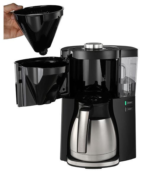 10 Tassen Thermo Filterkaffeemaschine 1,2 l  1025-16 Look V Therm Perfection (Schwarz, Silber) 