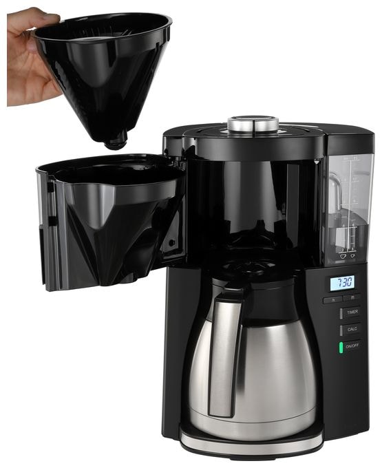 10 Tassen Thermo Filterkaffeemaschine 1,3 l  1025-18 Look Therm Perfection (Schwarz, Silber) 