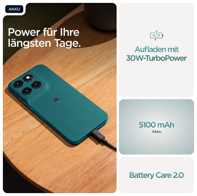 256 GB 5G Smartphone 17,3 cm (6.8 Zoll) 2,5 GHz Android 108 MP Dual Kamera Dual Sim WiFi 5 (PANTONE Shaded Spruce) Moto G77 