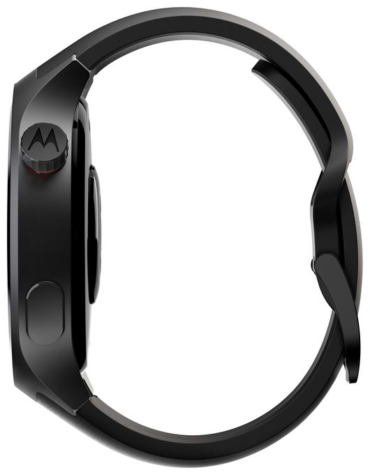 Digital 47 mm Smartwatch Rund IP68  Moto Watch (Schwarz) 