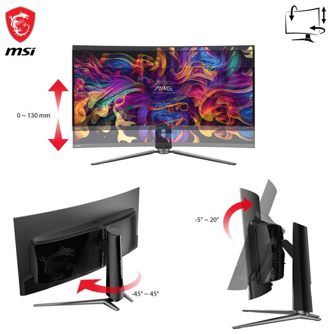 Quad HD Monitor 86,4 cm (34 Zoll) 21:9 0,03 ms  MAG 341CQPDE (Schwarz) 