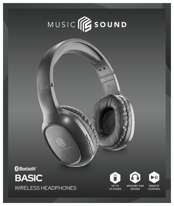 Over Ear Bluetooth Kopfhörer kabellos 14 h Laufzeit  Basic (Schwarz) 