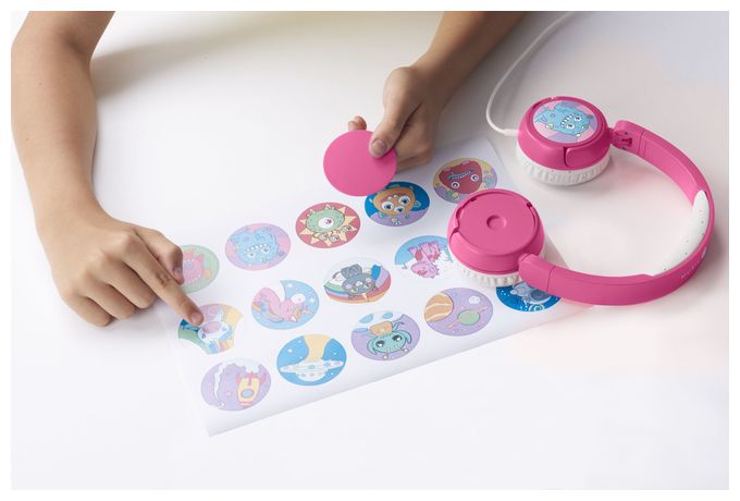 Ohraufliegender Kopfhörer Kabelgebunden USB Typ-C  Play Patch Kids (Pink) 