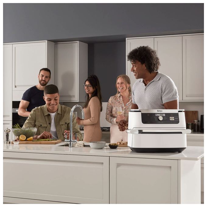 Doppel Heißluftfritteuse 10,4 l 2470 W  AF500EU (Silber, Weiß) 