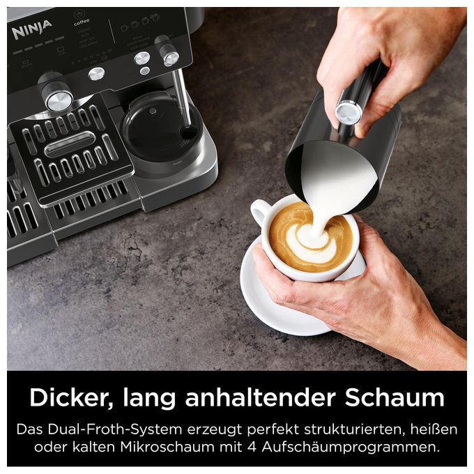 Siebträger Kaffeemaschine 1650 W  ES601EU (Schwarz, Edelstahl) 