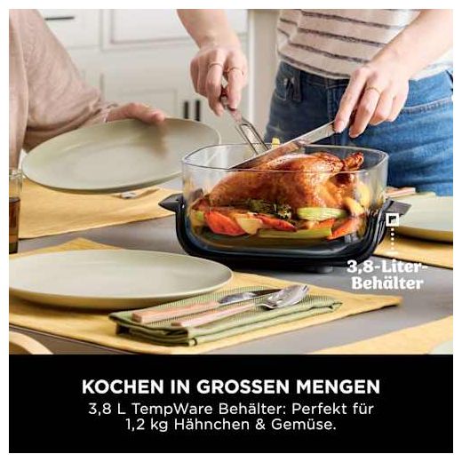 Heißluftfritteuse 3,8 l 1700 W (Blau, Grau, Transparent) FN101EU Crispi 