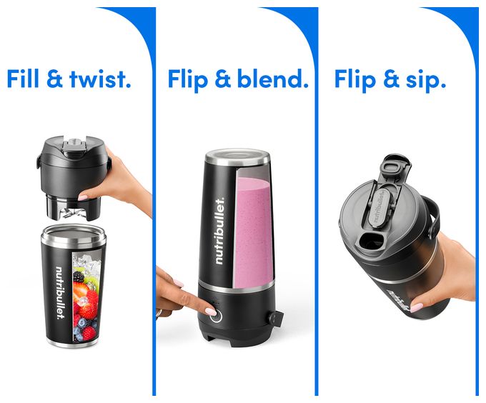 0,59 l Standmixer 11 W  NBP016B Flip (Schwarz) 